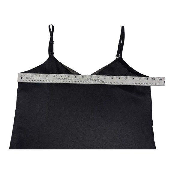 White House Black Market Black Lace Trim V Neck Cami Tank Top Size S - Picture 6 of 7